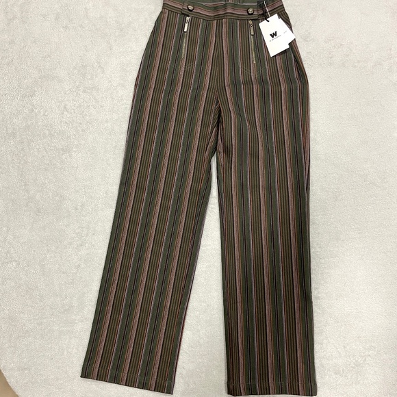 W by Worth Women's Striped Trousers Size X0 New with Tags
